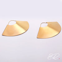 Boucles d'oreilles éventail or Mazza