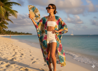 Quand le kimono de plage et l’éventail redessinent l’élégance de l’été