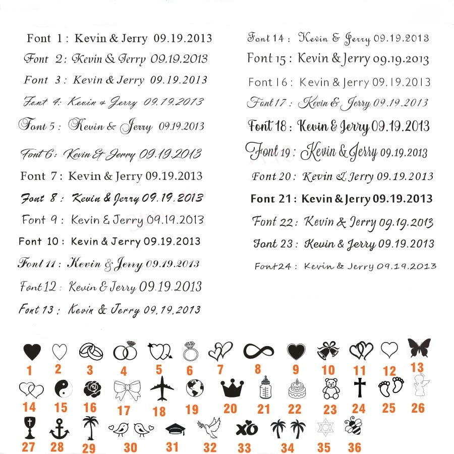 Sélection de la police et du texte personnalisable éventails