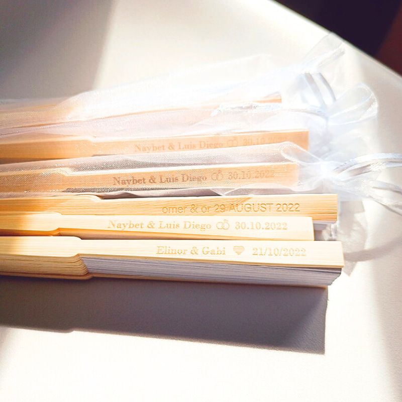 éventails mariée mariage invités fete