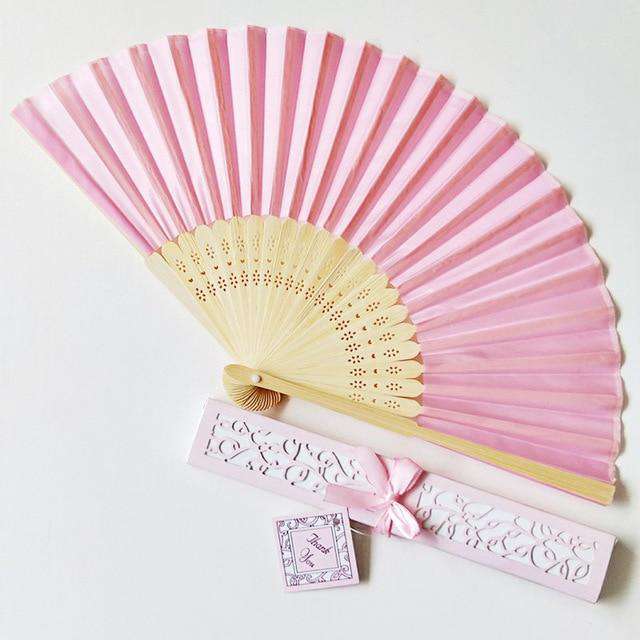 éventail personnalisé rose