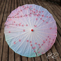 ombrelle sakura bleue et rose