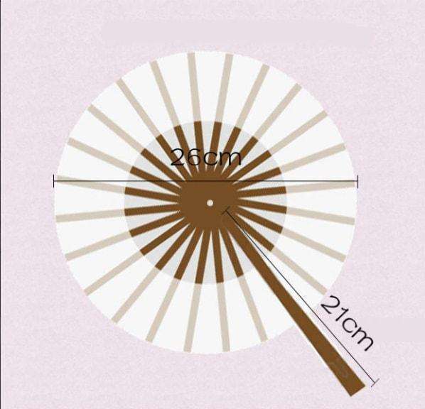 eventail rond japonais dimensions