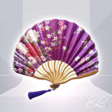 eventail chinois violet