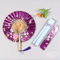 eventail japonais violet rond