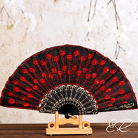 FLAMENCO - Éventail en bois en rouge et noir - MAISON DE L'ÉVENTAIL FLAMENCO - Éventail en bois en rouge et noir - MAISON DE L'ÉVENTAIL