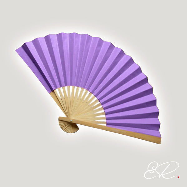 éventail en papier de couleur violette eventails