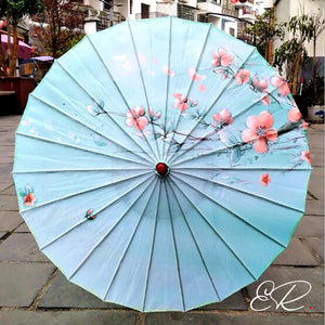ombrelle japonaise bleue