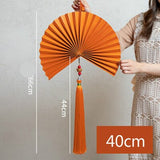 éventails décoratif orange 40 cm