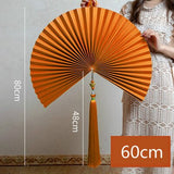 éventails décoratif orange 60 cm