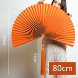éventails décoratif orange 80 cm