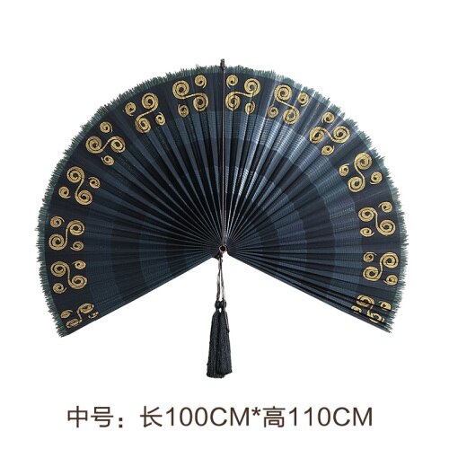 éventail décoratif sensu géant noir 110 cm