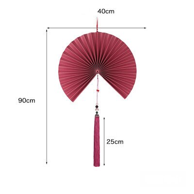 éventail décoration intérieur rose 40 cm