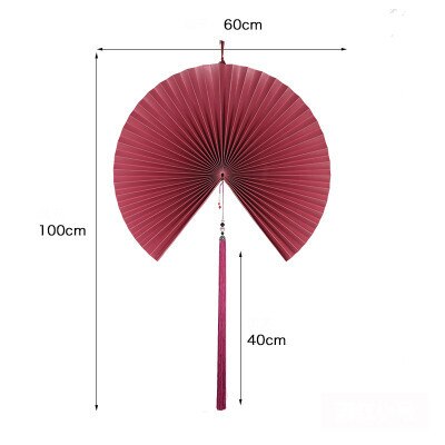 éventail décoration intérieur rose 60 cm