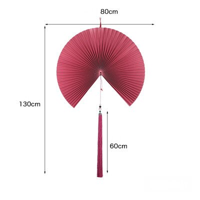 éventail décoration intérieur rose 80 cm