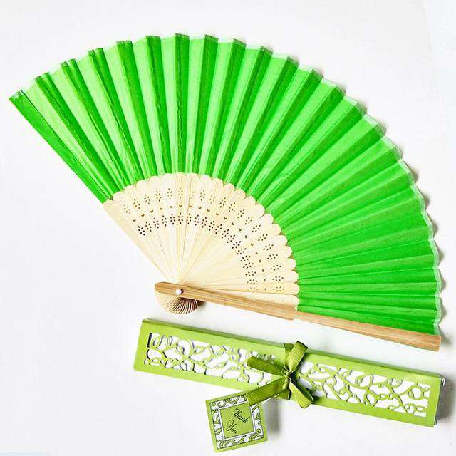 éventail personnalisé mariage vert